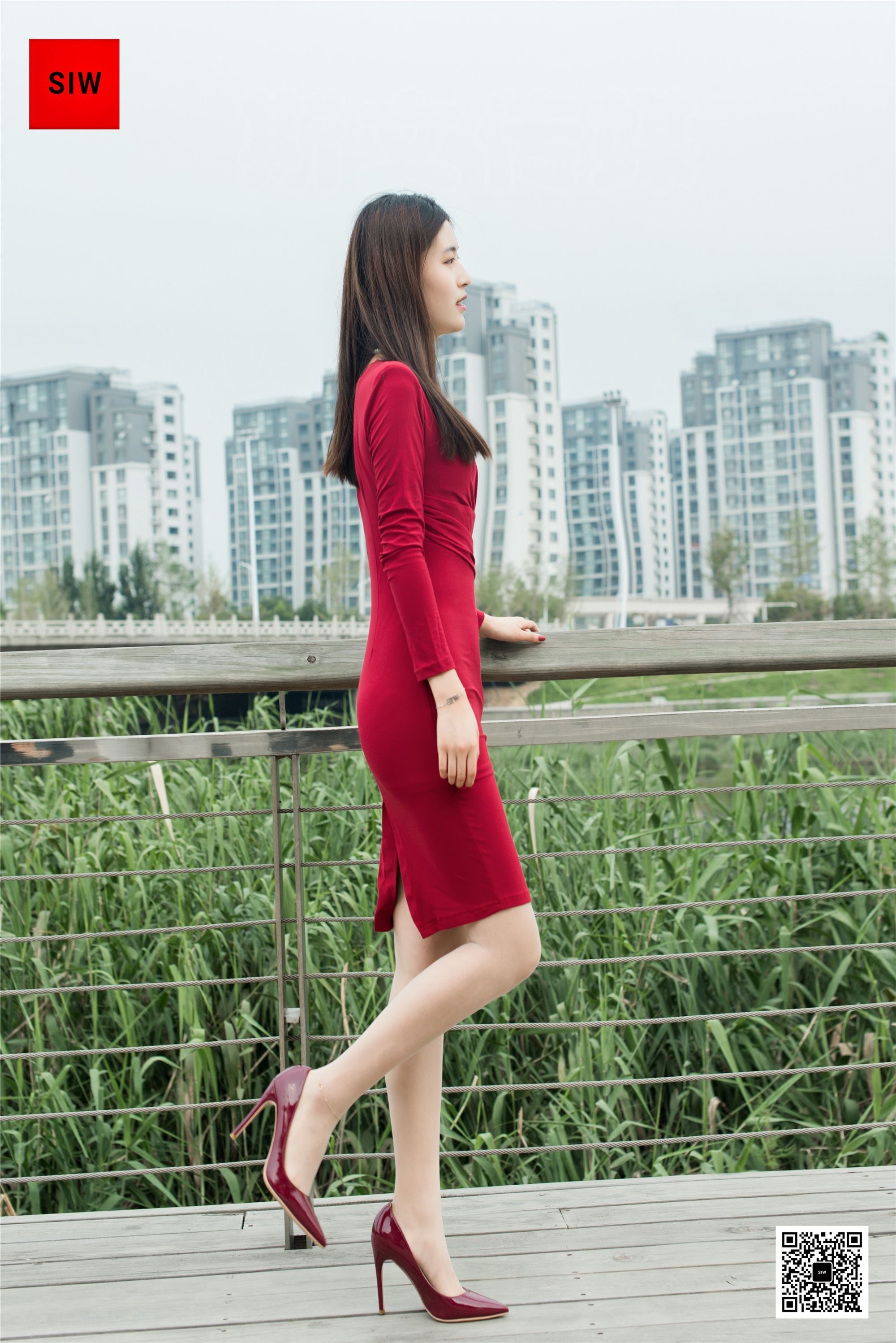 SIW Sven Media VOL.041 Waterfront red skirt - Zhen Zhen